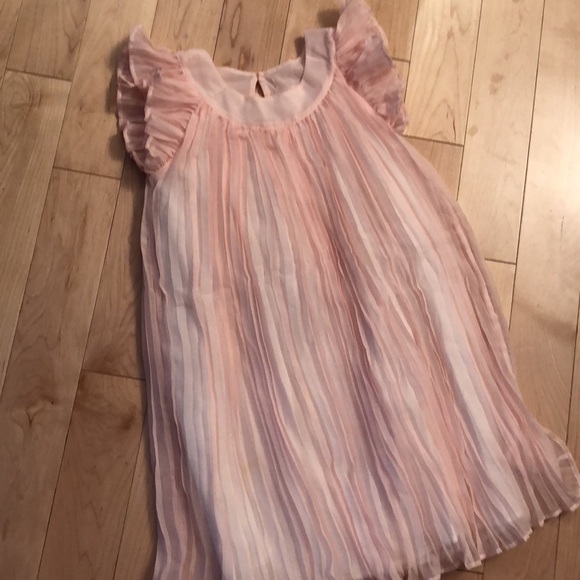 Silk Pleated Lt.Pink Girls Dress Size 4T